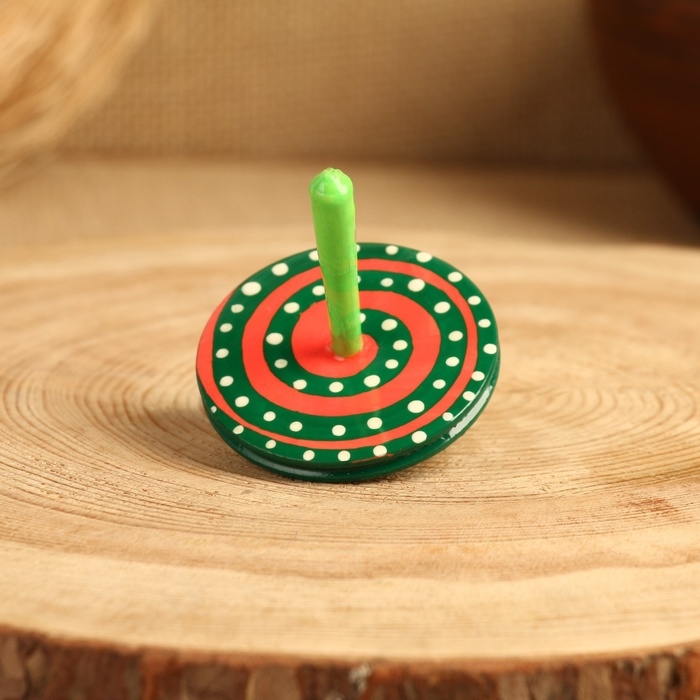 Сувенир волчок "Спираль", дерево, микс