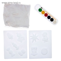 Набор для отливки барельефов &laquo;Ёлочные игрушки. Рождество&raquo;, с красками