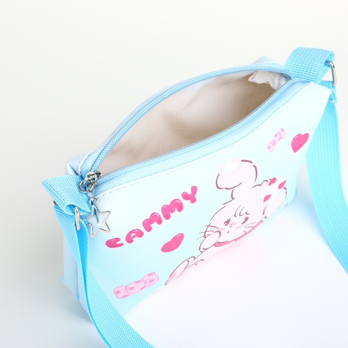 Сумка детская для девочки на молнии, цвет голубой Сумка детская для девочки на молнии, цвет голубой