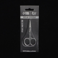 Ножницы маникюрные «Premium», загнутые, широкие, 9 см, на блистере, цвет серебристый Ножницы маникюрные «Premium», загнутые, широкие, 9 см, на блистере, цвет серебристый