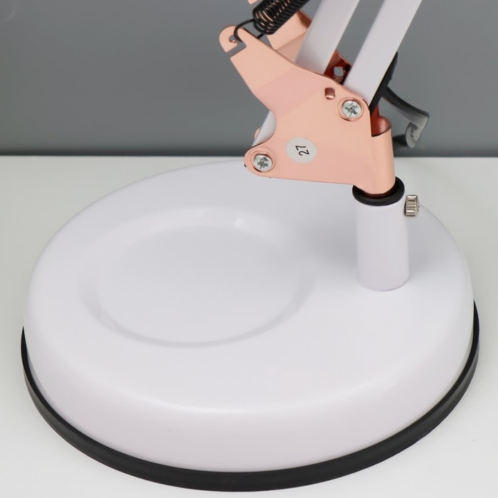 Настольная лампа Настольная лампа "Джоел" Е27 40Вт бело-золотой 15х15х63 см RISALUX