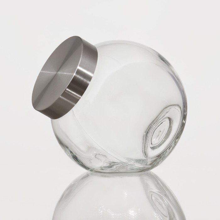 Банка стеклянная для хранения сыпучих продуктов &laquo;Твист&raquo;, 1,6 л, 11,5&times;16 см, с металлической крышкой