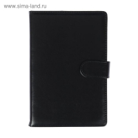 Ежедневник недатированный А5,100 листов в клетку, с хлястиком, обложка ПВХ, МИКС