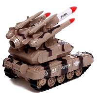 Танк радиоуправляемый &laquo;Баттл&raquo;, стреляет, эффект дыма, цвет коричневый