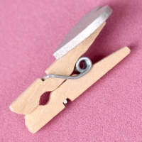 Набор декоративных прищепок &laquo;Сердечки&raquo;, серебряного цвета, набор 50 шт.