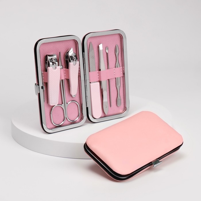 Набор маникюрный &laquo;Juice&raquo;, 7 предметов, в футляре, цвет МИКС