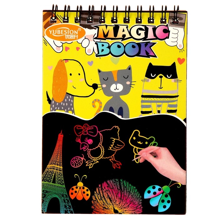 Блокнот-гравюра &laquo;Кот и пёс&raquo;, 10 листов, штихель