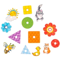 Настольная игра. Геоборд с доп. элементами «Полянка» 20х20 см Настольная игра. Геоборд с доп. элементами «Полянка» 20х20 см