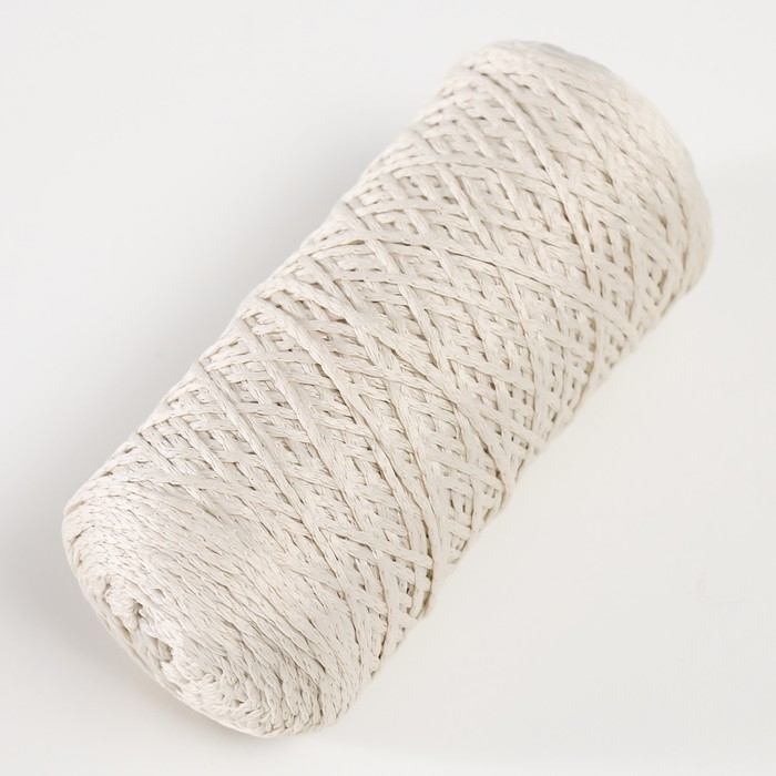 Шнур для вязания 100% полиэфир 1мм 200м/75&plusmn;10гр (02-молочный)