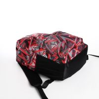 Рюкзак школьный из текстиля на молнии, 3 кармана, красный Рюкзак школьный из текстиля на молнии, 3 кармана, красный