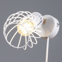 Бра с переключателем на проводе "Бьянка" Е14 40Вт белый 17х11х17см