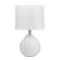 Настольная лампа "Гуте" 1хE14 белый-голубой 15х15х26 см RISALUX