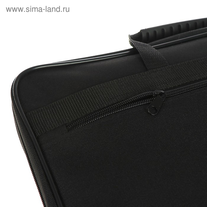 Папка с ручками текстильная А4, 365 х 290 х 30 мм, Calligrata, 1Ш41, Папка с ручками текстильная А4, 365 х 290 х 30 мм, Calligrata, 1Ш41, "Офис", внешний/внутренний карман, чёрная