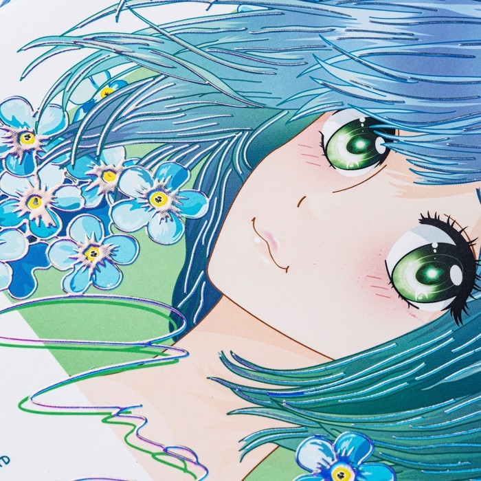 Тетрадь 48 листов в клетку Тетрадь 48 листов в клетку "Ангелы", аниме, обложка мелованный картон, 3D фольга, матовая ламинация, скругленные углы, 5В, Микс