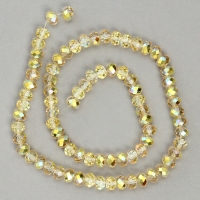 Бусины из стекла, набор 72 шт., размер 1 шт. &mdash; 8 мм, цвет золотой