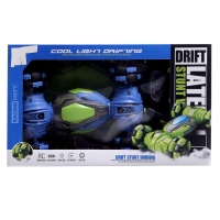 Машинка перевертыш &laquo;Дрифт&raquo;, радиоуправляемая, аккумулятор, на пульте управления, цвет синий