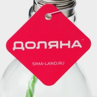 Бокал стеклянный для коктейля Доляна &laquo;Лампочка&raquo;, 500 мл, с трубочкой, откручивающаяся крышка