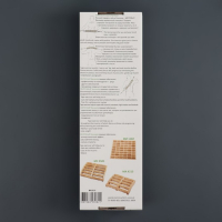 Массажёр - лента, деревянный, роликовый, зубчатый, 2,8 &times; 6,8 &times; 122,5 см, 10 звеньев