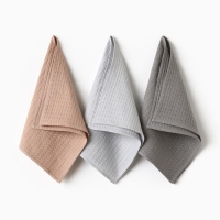 Набор кух.полотенец "Доляна" микс 35х60см-3шт., 100% хл, вафля, 220 гр/м2