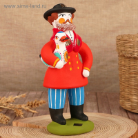 Дымковская игрушка "Старик с гусём" Дымковская игрушка "Старик с гусём"