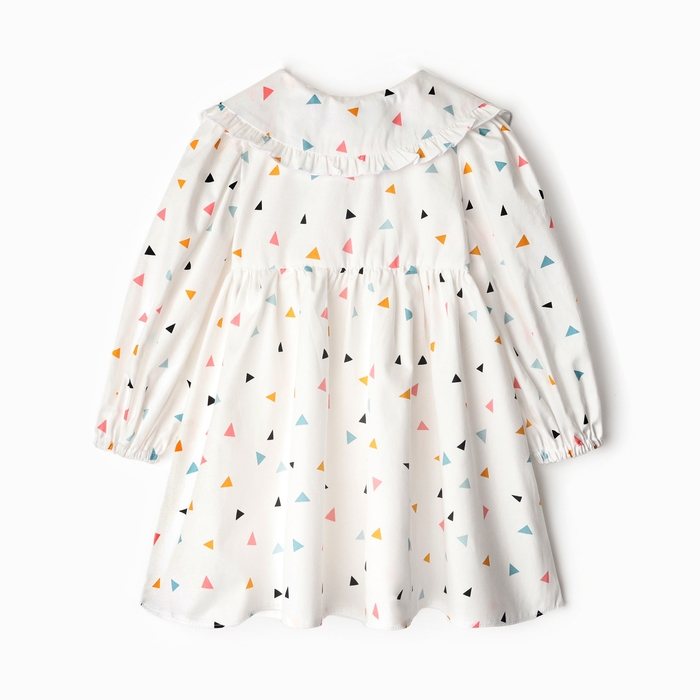 Платье детское с воротником KAFTAN р.32 (110-116 см) белый