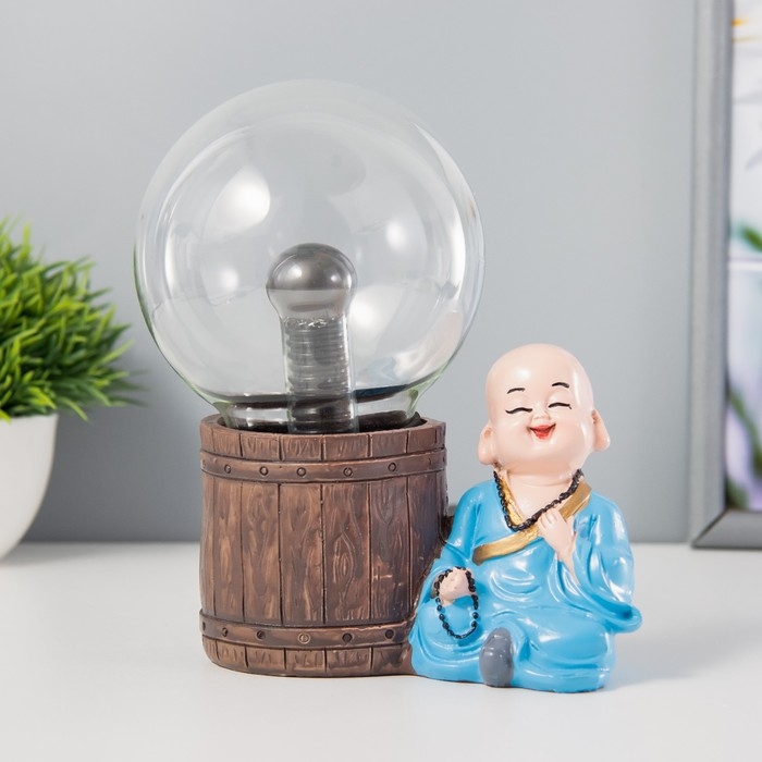 Плазменный шар Плазменный шар "Умиротворение" синий 13х7х17 см RISALUX