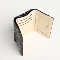 Кошелёк женский на кнопке, цвет чёрный Кошелёк женский на кнопке, цвет чёрный