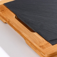 Блюдо для подачи Magistro Valley, 36&times;24 см, сланец, бамбук