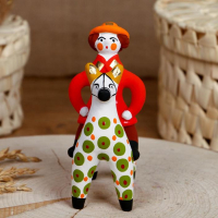 Дымковская игрушка "Всадник", 12 см, микс Дымковская игрушка "Всадник", 12 см, микс