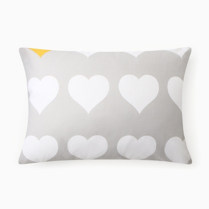 Наволочка Этель Heart 50*70 &plusmn; 3 см, 100% хлопок, бязь 125 г/м&sup2;
