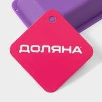 Форма для выпечки Доляна &laquo;Хлеб&raquo;, силикон, 11,5&times;7&times;3 см, внутр.размер 10,5&times;6,5 см, цвет МИКС