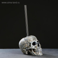 Подставка под ёрш "Череп" 16х15х22см (ершик н/сталь) Подставка под ёрш "Череп" 16х15х22см (ершик н/сталь)