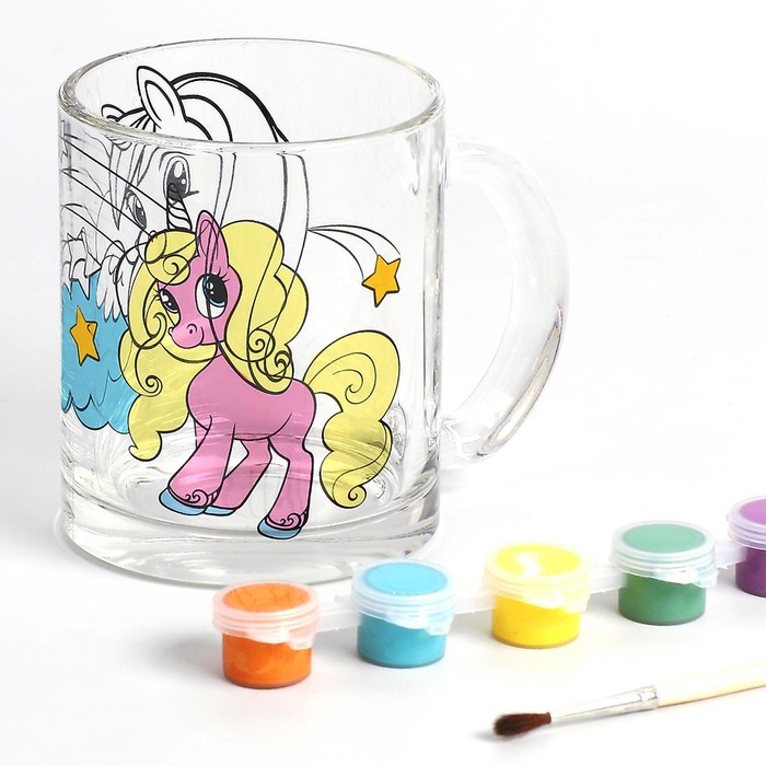 Кружка для росписи красками &laquo;Волшебные единороги&raquo;