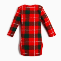 Набор: боди, штанишки и шапочка Крошка Я &laquo;Клетка&raquo;, рост 86-92 см