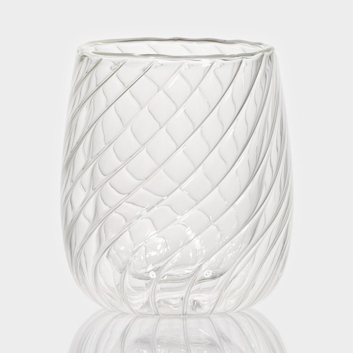 Стакан стеклянный с двойными стенками Magistro &laquo;Вихрь&raquo;, 200 мл