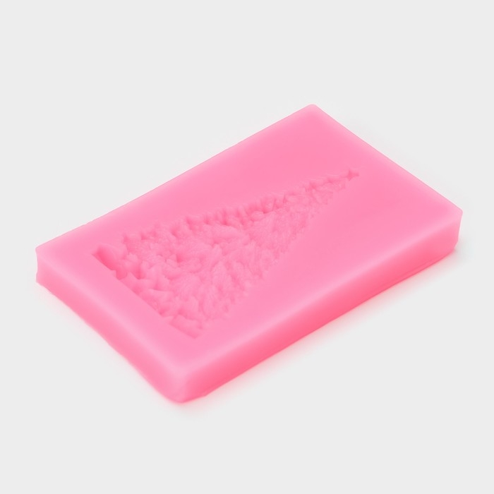 Молд новогодний &laquo;Ель нарядная&raquo;, силикон, 8&times;5&times;0,8 см, цвет МИКС