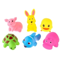Набор резиновых игрушек для ванны &laquo;Малыши&raquo;, 6 шт, с пищалкой, Крошка Я