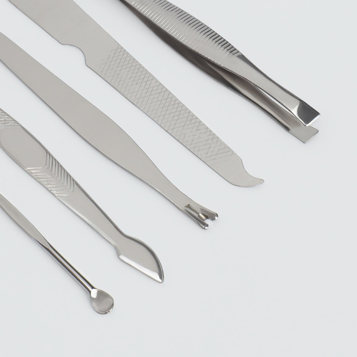 Набор маникюрный, 8 предметов, в футляре, цвет МИКС Набор маникюрный, 8 предметов, в футляре, цвет МИКС