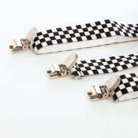 Подтяжки детские &laquo;Выбражулька&raquo;, ширина 2,5 см, цвет чёрный/белый