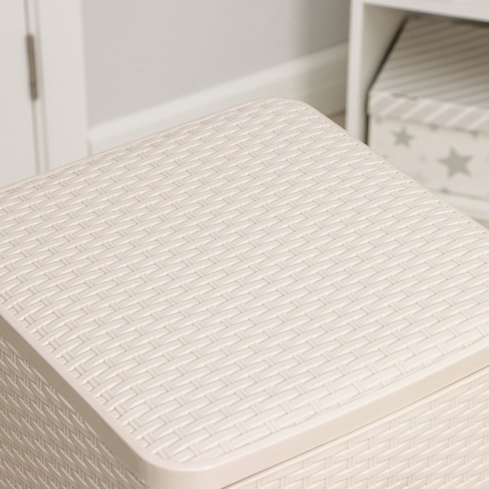 Комод 4-х секционный &laquo;Плетёнка&raquo;, цвет слоновая кость