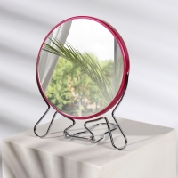 Зеркало настольное - подвесное &laquo;Круг&raquo;, двустороннее, с увеличением, d зеркальной поверхности 11,5 см, цвет МИКС