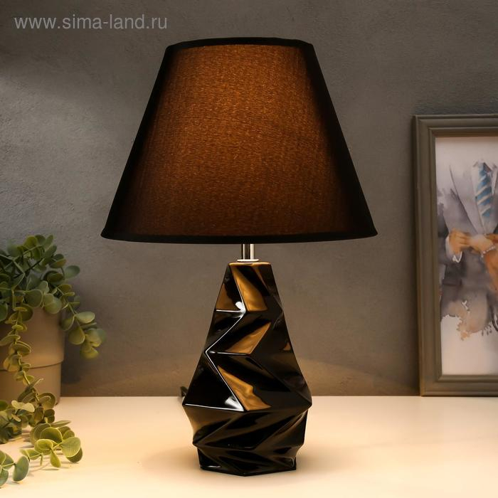 Лампа настольная 16028/1BK E14 40Вт черный мрамор 24,5х24,5х37 см RISALUX