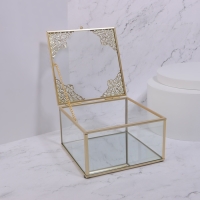 Органайзер для хранения «GREAT», с крышкой, стеклянный, с зеркальным дном, 1 секция, 15 × 15 × 8,5 см, цвет прозрачный/медный Органайзер для хранения «GREAT», с крышкой, стеклянный, с зеркальным дном, 1 секция, 15 × 15 × 8,5 см, цвет прозрачный/медный