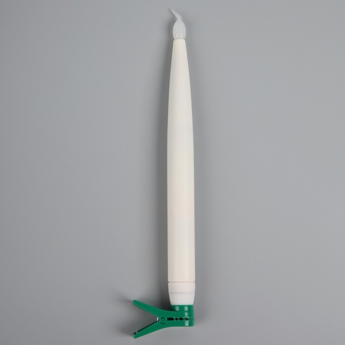 Светодиодные свечи на прищепках 19 см, 6 штук, батарейки АААх1 (не в комплекте), пульт ДУ, свечение тёплое белое