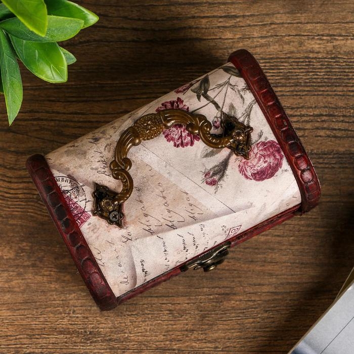 Шкатулка дерево сундучок Шкатулка дерево сундучок "Письма из далека" 12х9х8,5 см