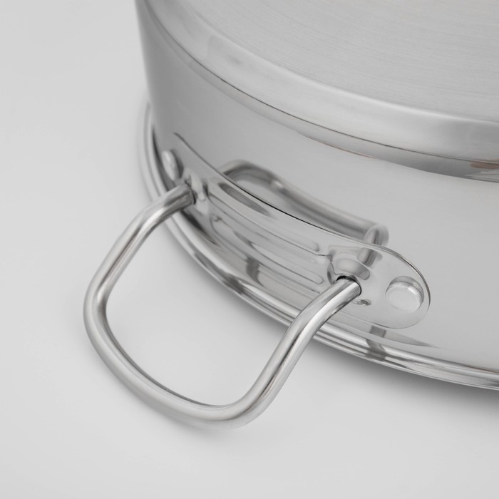 Сковорода из нержавеющей стали &laquo;Общепит&raquo;, d=32 см, h=8,5 см, корпус 0,6 мм, капсульное дно 3,5 мм, индукция