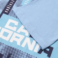 Футболка мужская "CALIFORNIA", цвет серо-голубой, размер 48