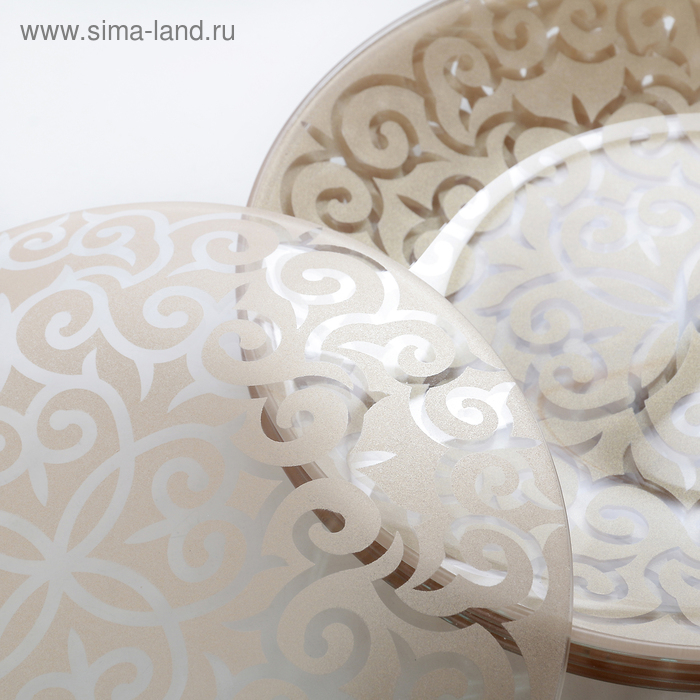 Набор тарелок &laquo;Восток&raquo;, 7 предметов: d=30 см - 1 шт, d=20 см - 6 шт, цвет золотой