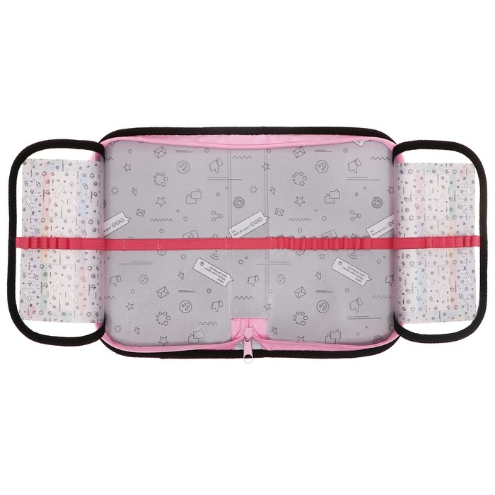 Пенал 1 секция, 130 х 210 х 40 мм, 2 откидные планки, тканевый, Calligrata TOP, Content Пенал 1 секция, 130 х 210 х 40 мм, 2 откидные планки, тканевый, Calligrata TOP, Content "Аниме сакура"