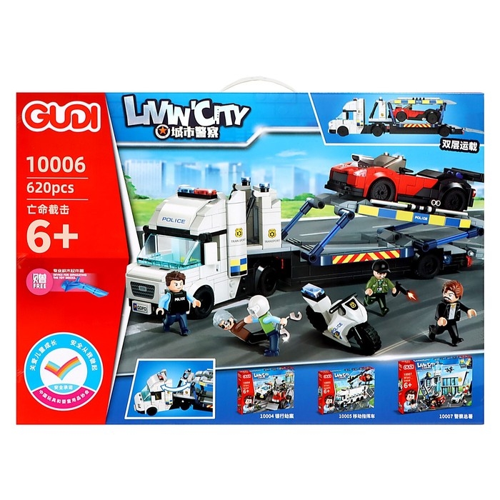 Конструктор Полиция &laquo;Автоугонщики&raquo;, 620 деталей